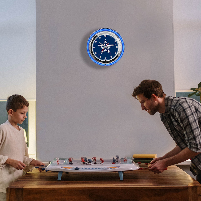 Dallas Cowboys Chrome NEON Clock 18 inch