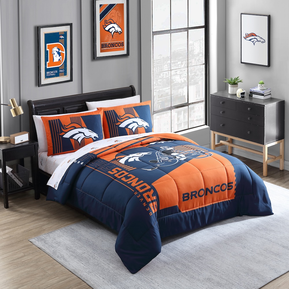 Denver Broncos QUEEN Bed in a Bag Set
