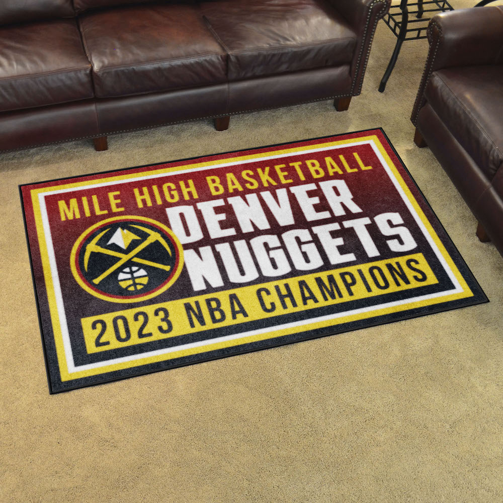 Denver Nuggets 2023 NBA CHAMPS 4X6 Area Rug