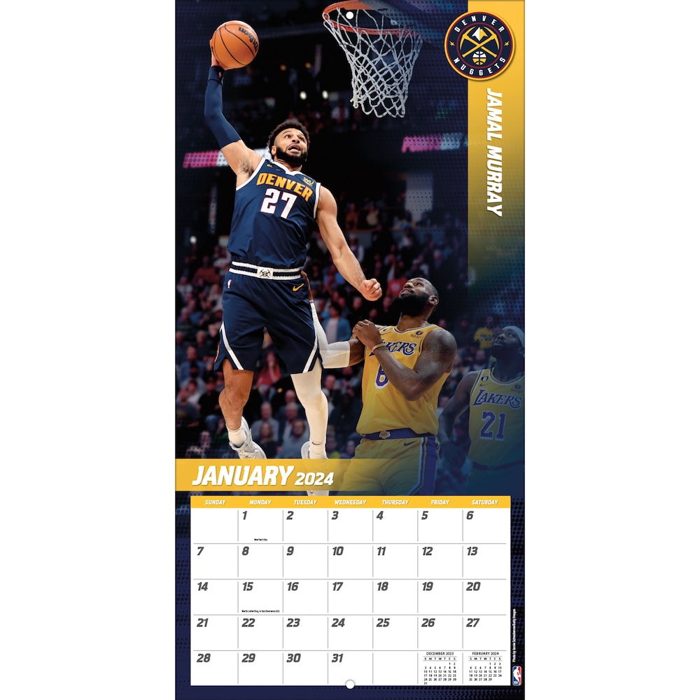 Denver Nuggets 2023 NBA Team Wall Calendar Buy at KHC Sports