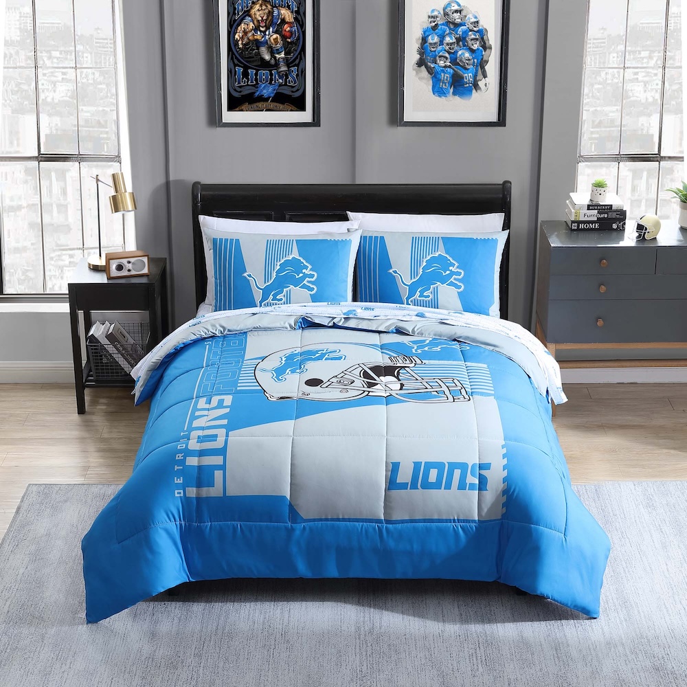 Detroit Lions FULL Bed in a Bag Set