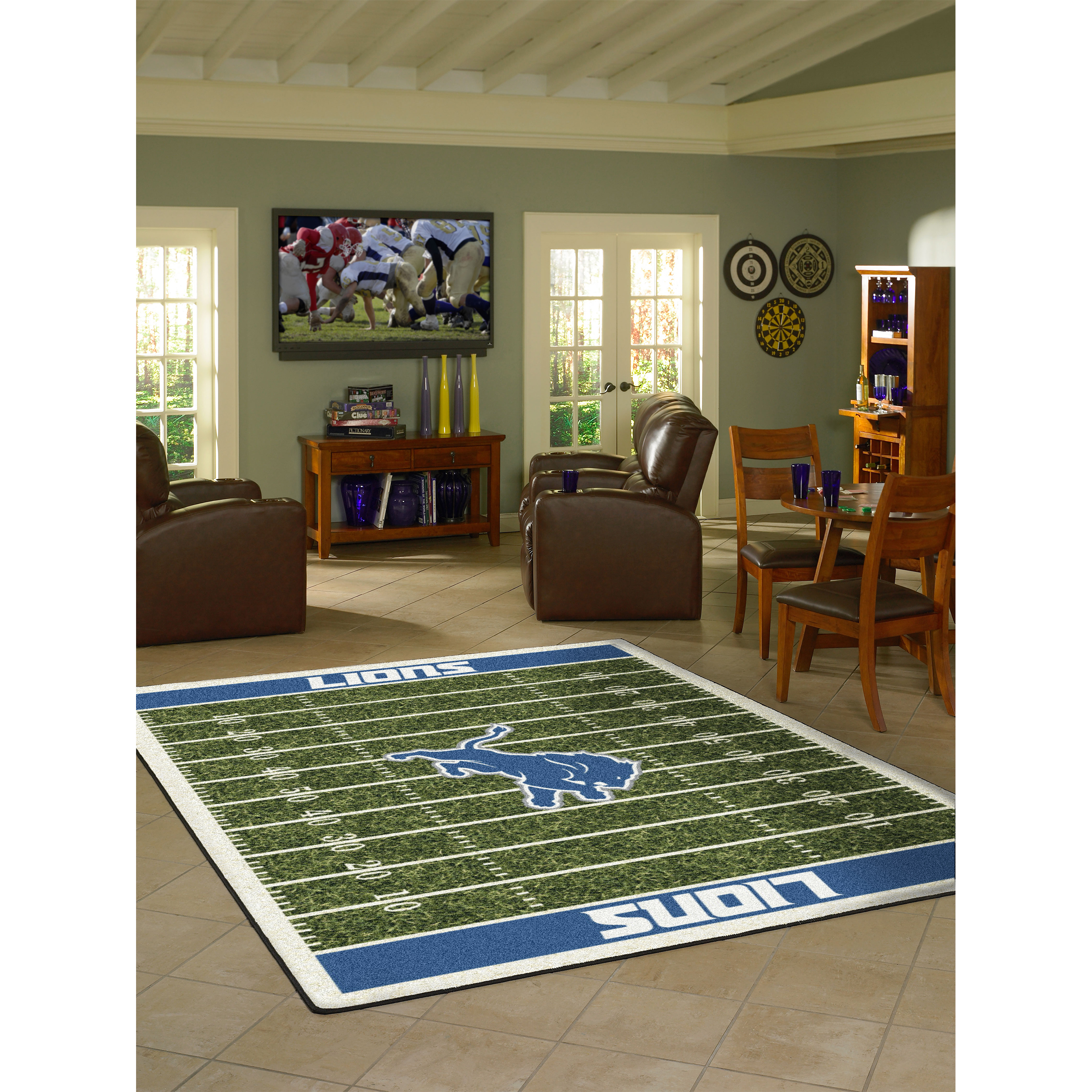 Detroit Lions 8 X 11 HOMEFIELD Rug
