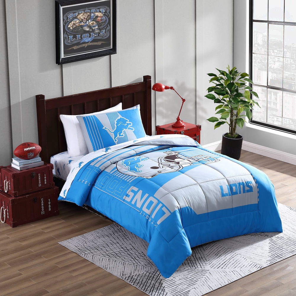 Detroit Lions TWIN Bed in a Bag Set