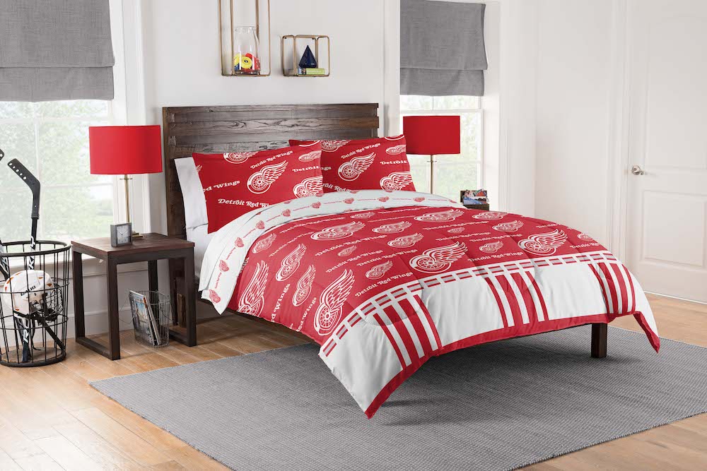 Detroit Red Wings FULL Bed in a Bag Set