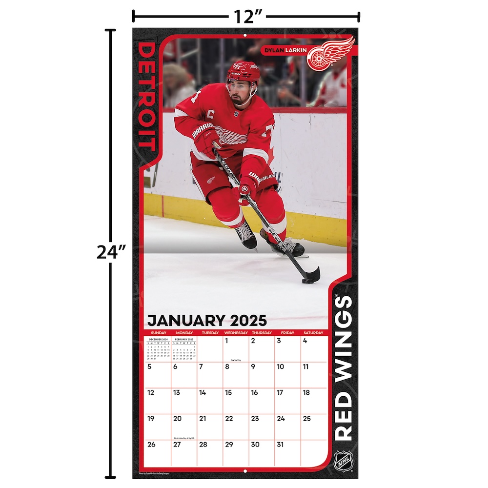 Detroit Red Wings 2026 NHL Team Wall Calendar