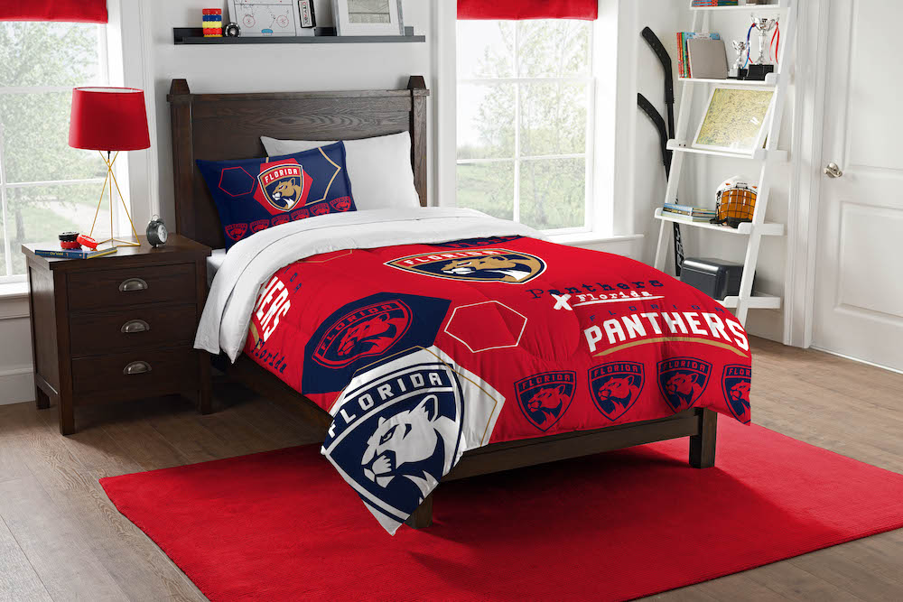 Florida Panthers Twin Comforter Set with Sham