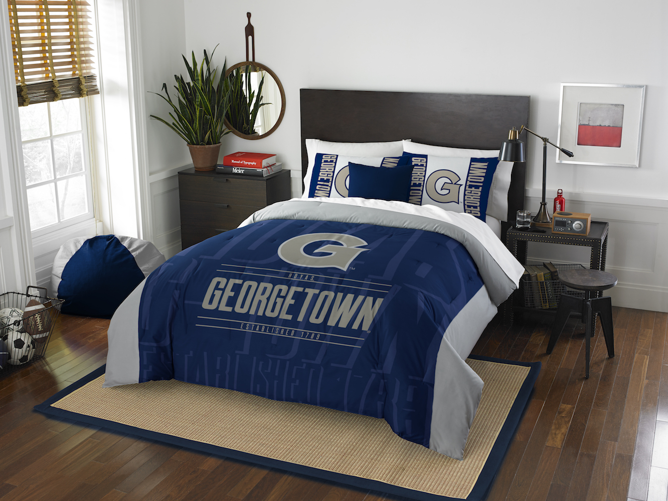 Georgetown Hoyas QUEEN/FULL size Comforter and 2 Shams