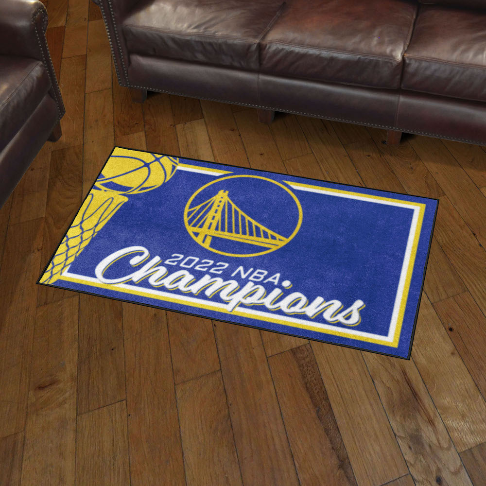 Golden State Warriors 2022 NBA CHAMPS 3X5 Area Rug