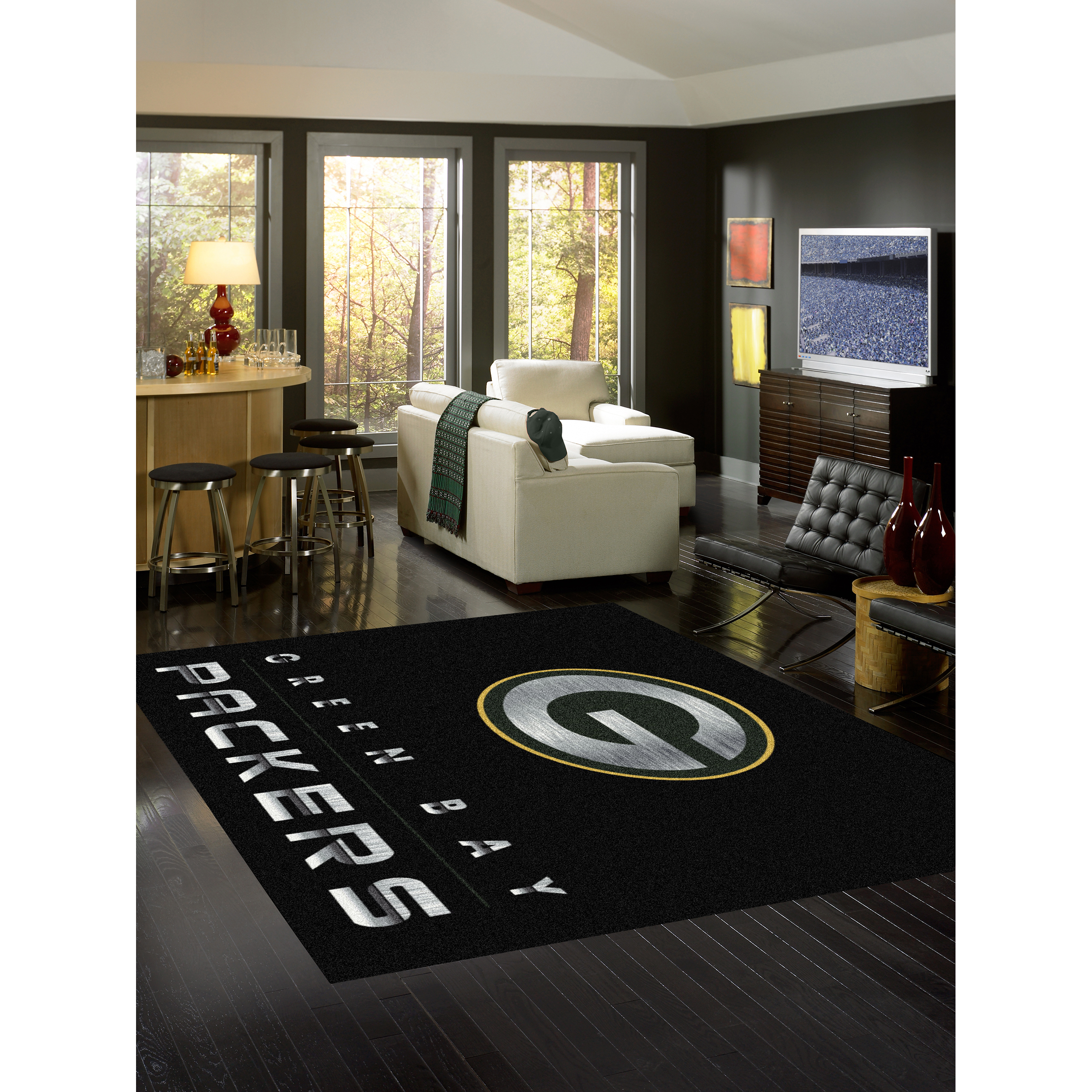 Green Bay Packers 6 X 8 CHROME Rug