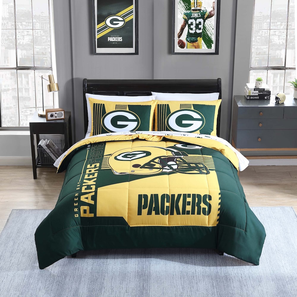 Green Bay Packers FULL Bed in a Bag Set