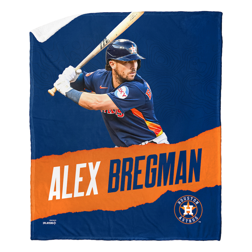 Houston Astros Alex Bregman Silk Sherpa Throw Blanket