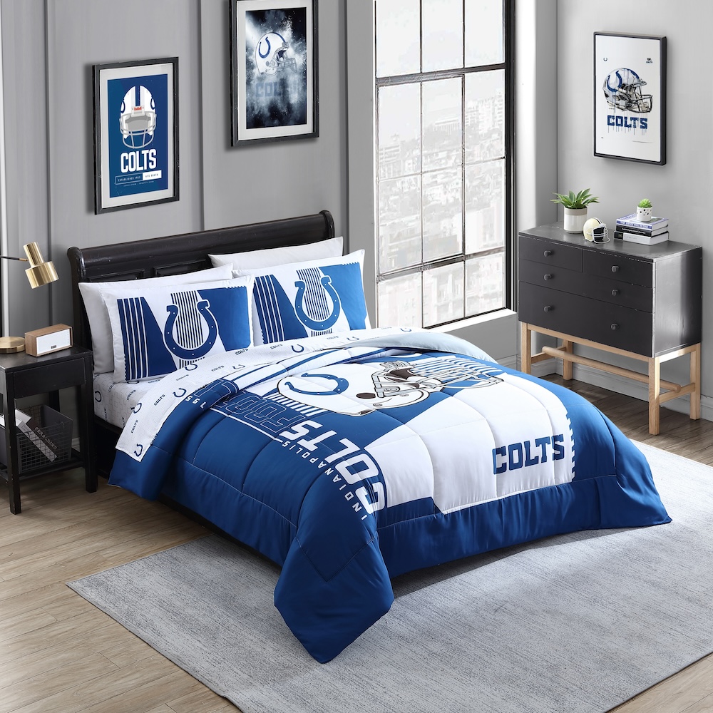 Indianapolis Colts QUEEN Bed in a Bag Set