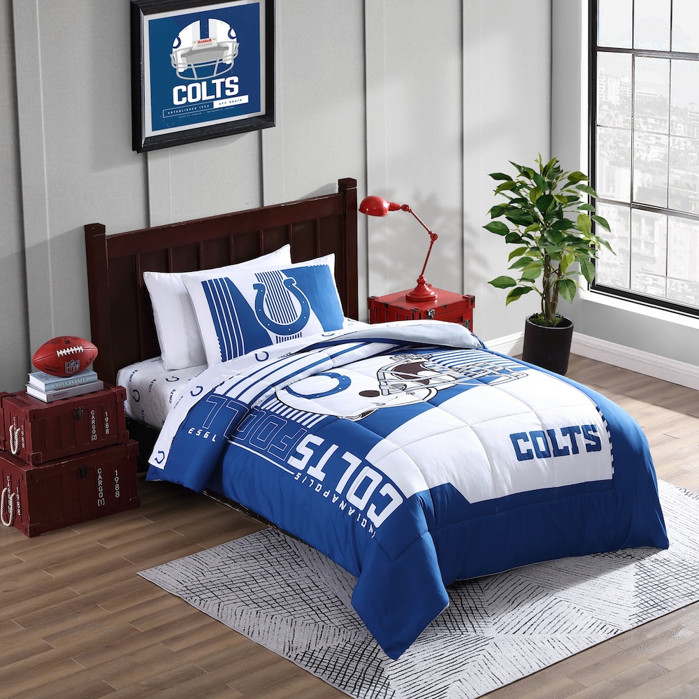 Indianapolis Colts TWIN Bed in a Bag Set