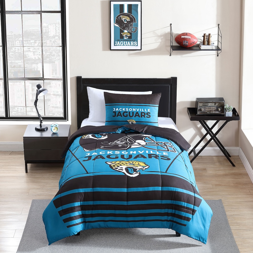 Jacksonville Jaguars Twin Comforter Set with Sham
