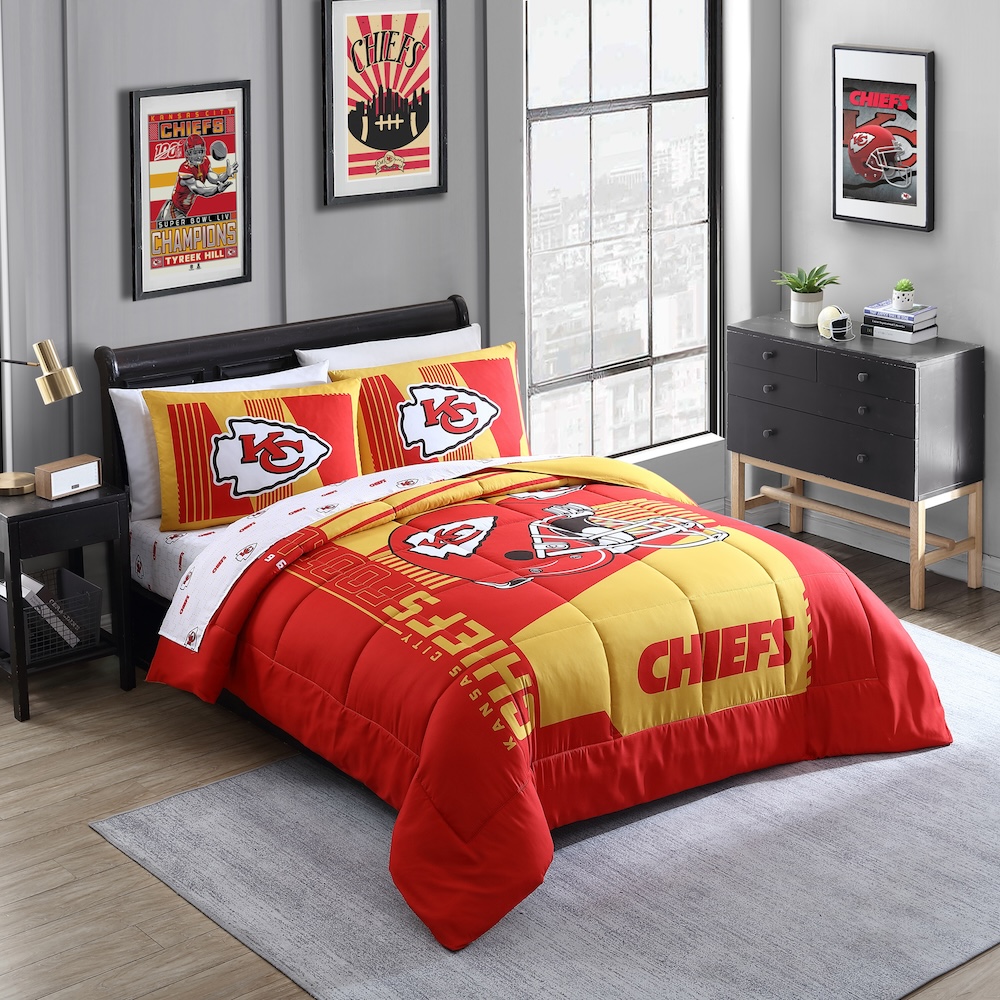 Kansas City Chiefs QUEEN Bed in a Bag Set