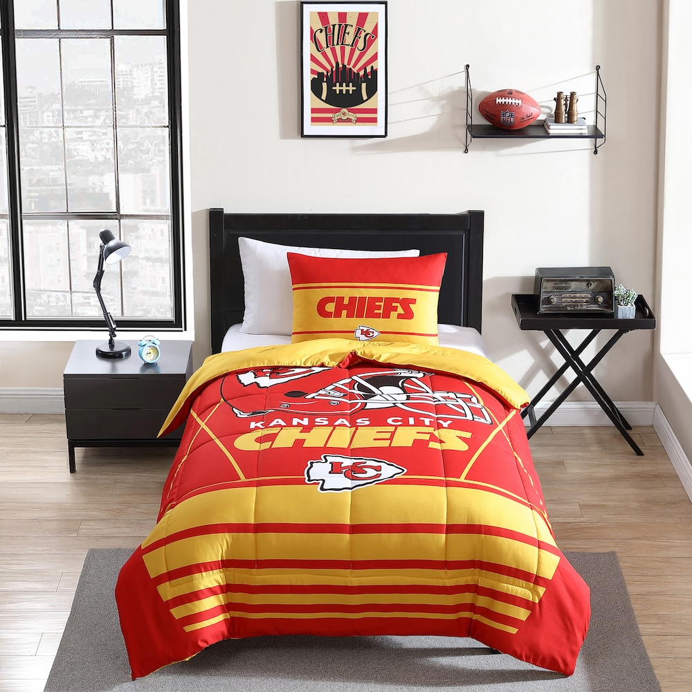 Kansas City Chiefs Twin Comforter Set, Chiefs Twin Size Bedding