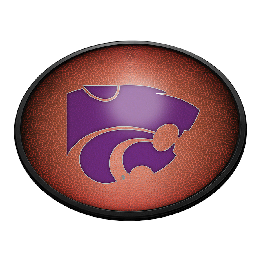 Kansas State Wildcats PIGSKIN Slimline LED Wall Sign ~ OVAL