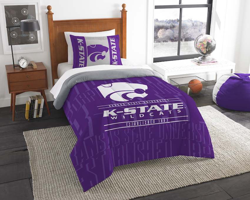 Kansas State Wildcats Twin Comforter Set with Sham