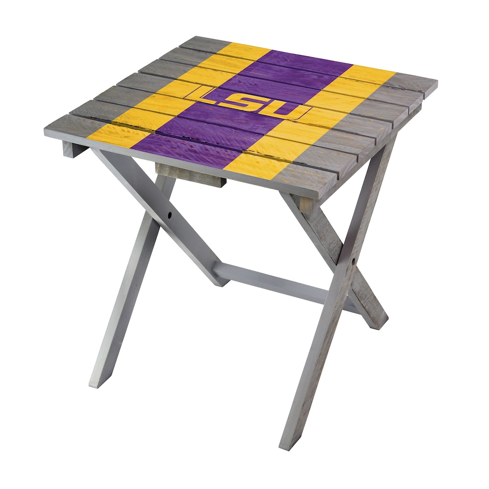 LSU Tigers Wooden Adirondack Folding Table