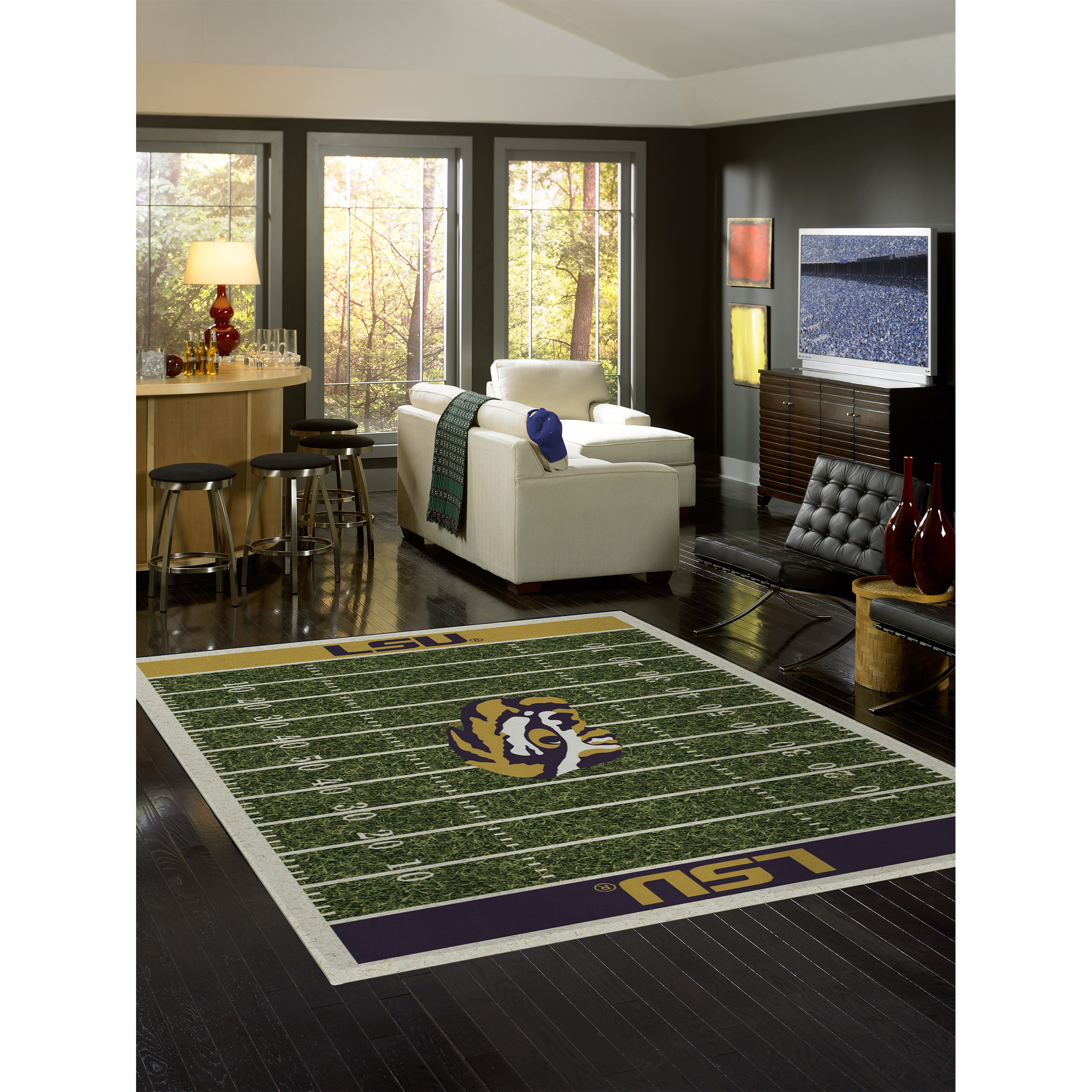 LSU Tigers 8 X 11 HOMEFIELD Rug