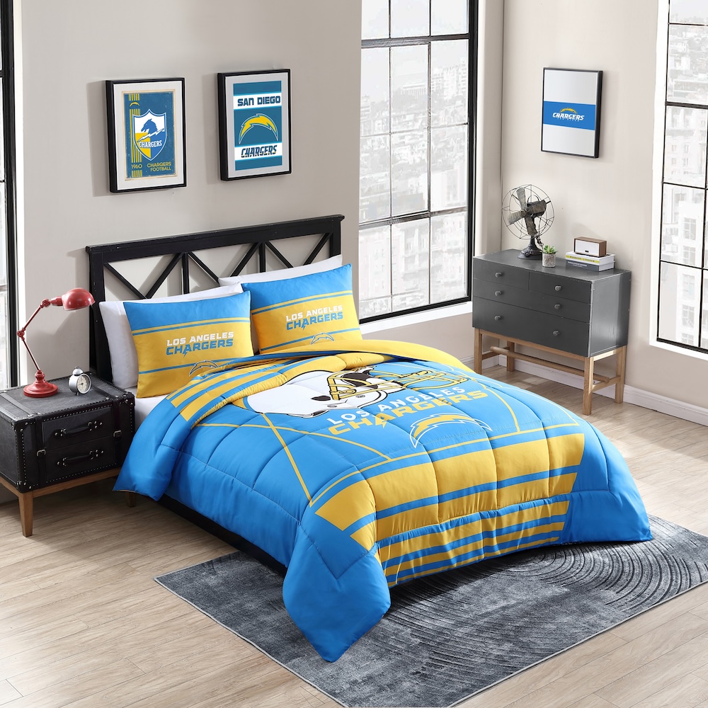Los Angeles Chargers QUEEN/FULL size Comforter and 2 Shams