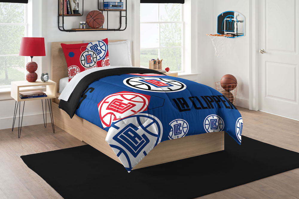 Los Angeles Clippers Twin Comforter Set with Sham