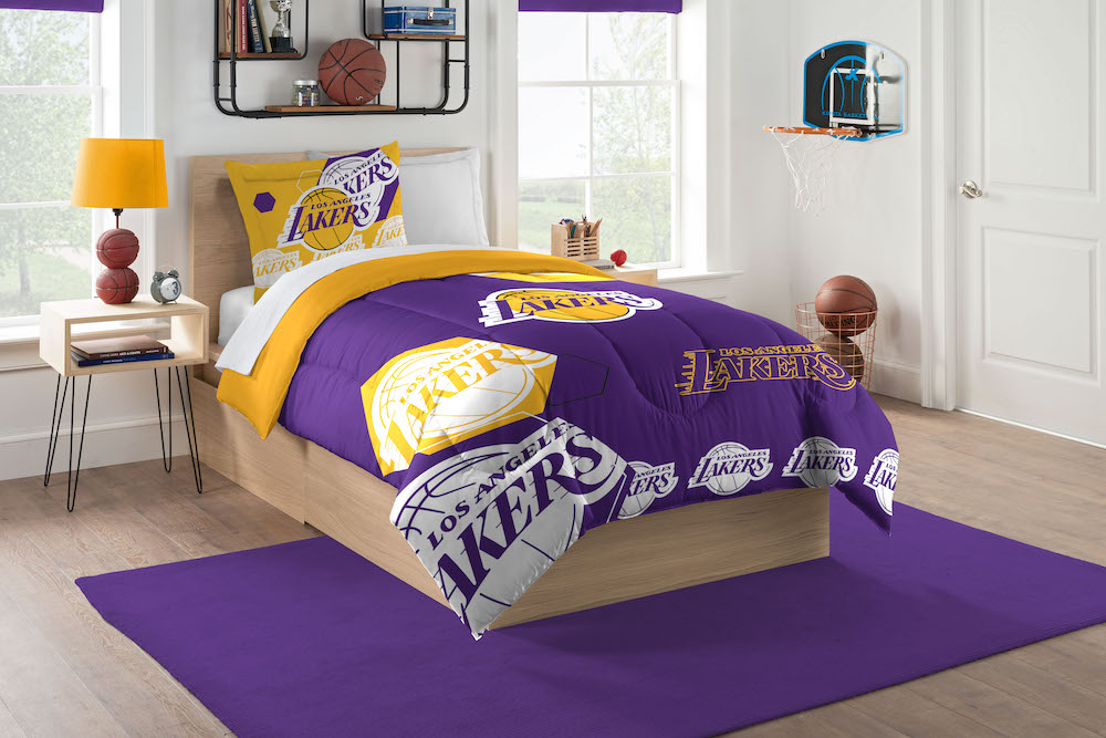 Los Angeles Lakers Twin Comforter Set with Sham