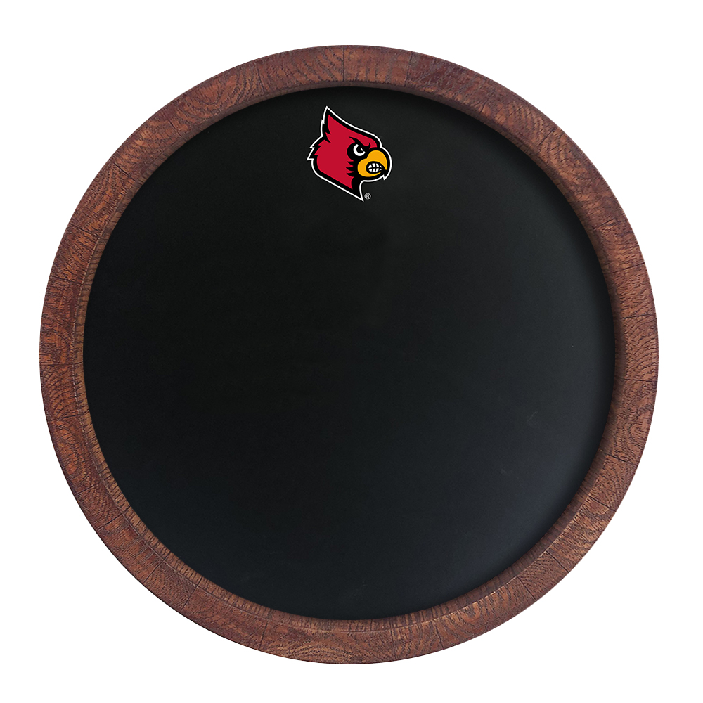Louisville Cardinals Chalkboard FAUX Barrel Top Sign