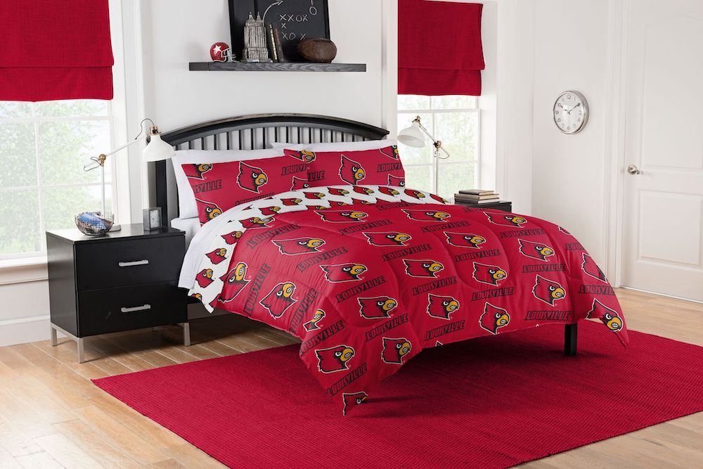 Louisville Cardinals FULL Bed in a Bag Set