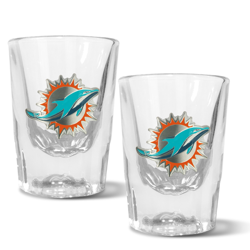 Miami Dolphins 2pc Prism Shot Set