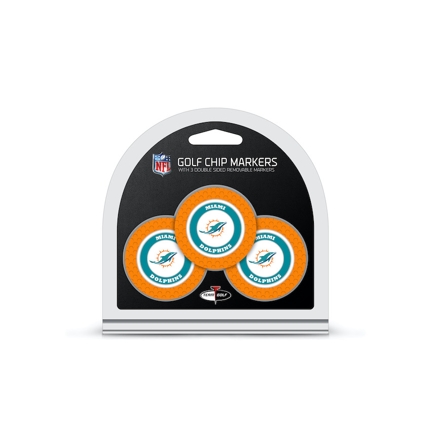 Miami Dolphins 3 Pack Golf Chips