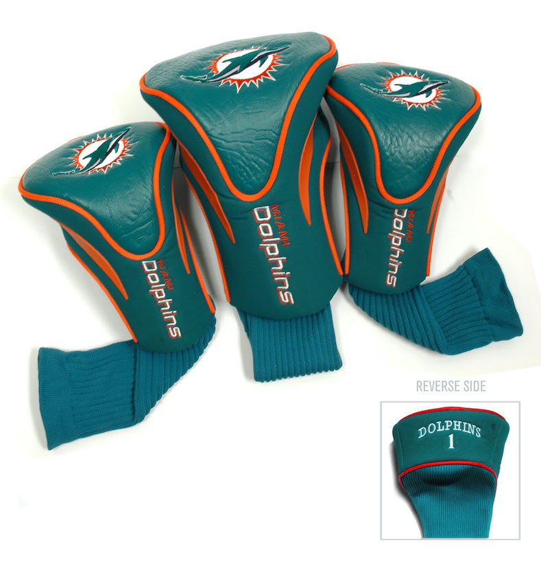 Miami Dolphins 3 Pack Contour Headcovers