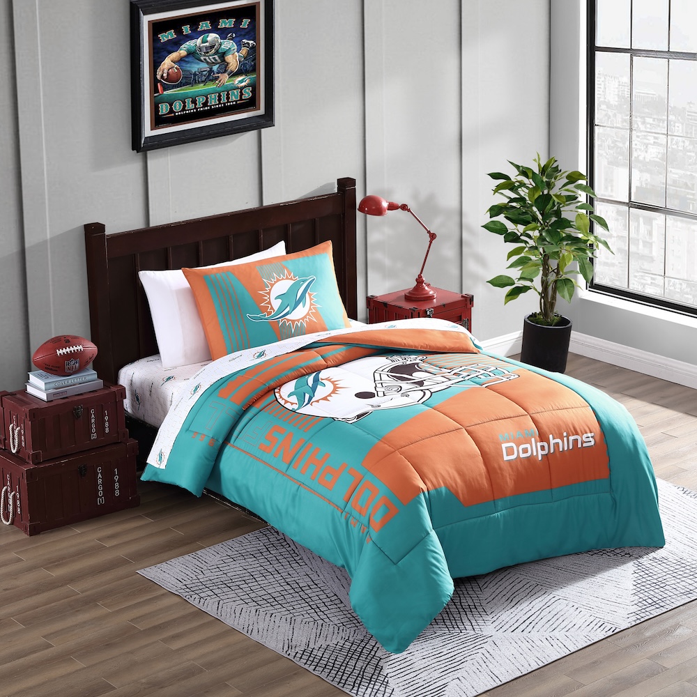 Miami Dolphins TWIN Bed in a Bag Set