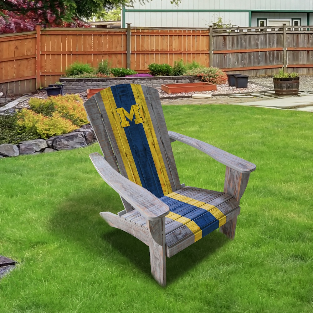 Michigan Wolverines Wooden Adirondack Chair