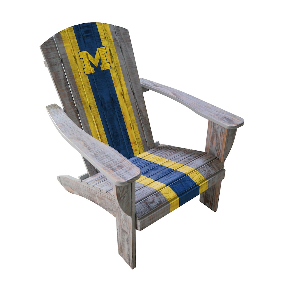 Michigan Wolverines Wooden Adirondack Chair