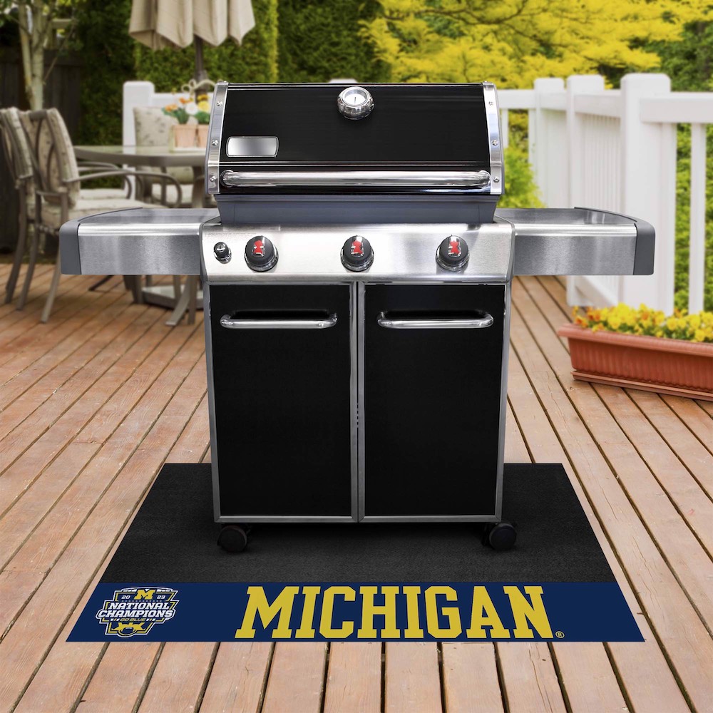 Michigan Wolverines COLLEGE FOOTBALL CHAMPS Grill Mat