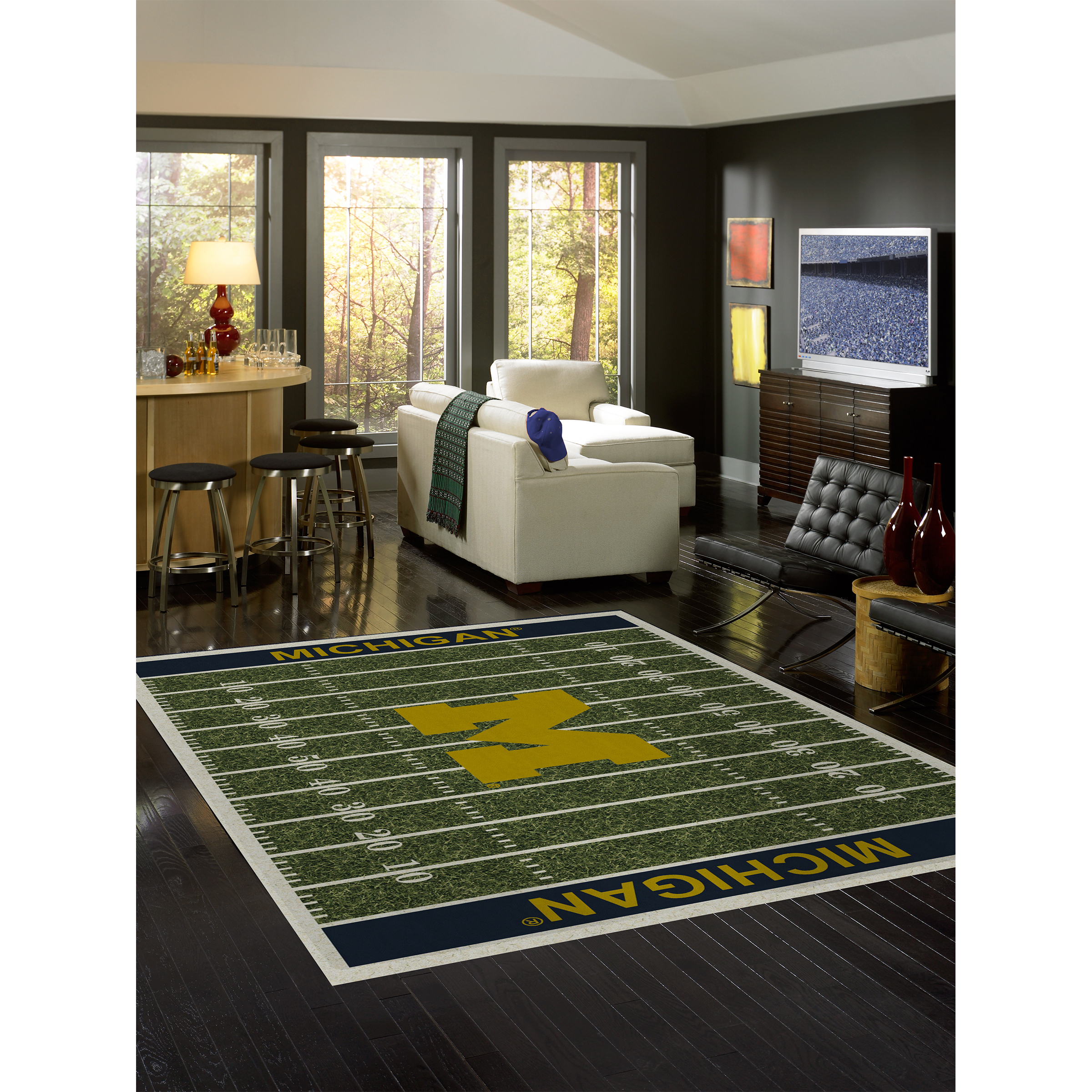 Michigan Wolverines 8 X 11 HOMEFIELD Rug