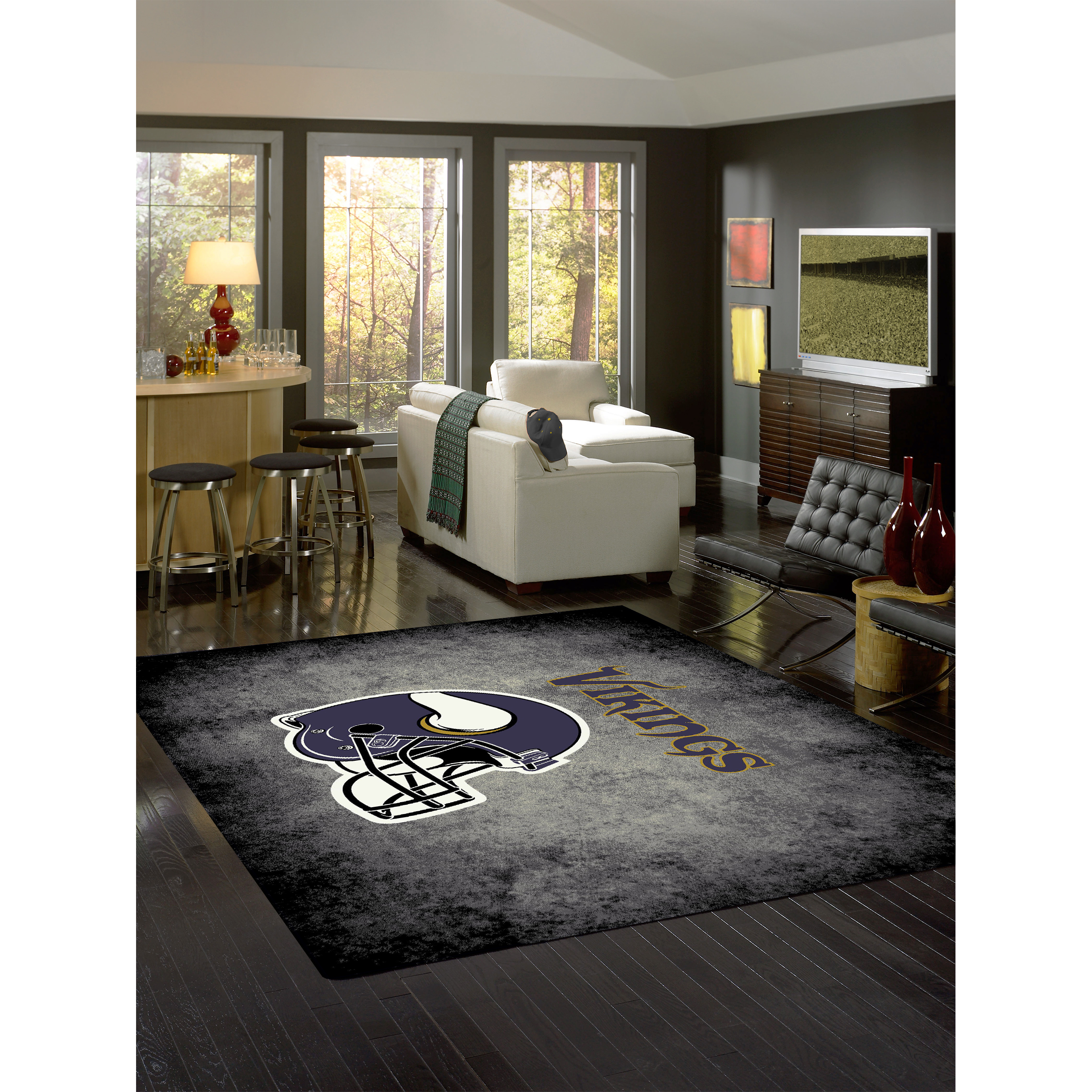 Minnesota Vikings 6 X 8 DISTRESSED Rug