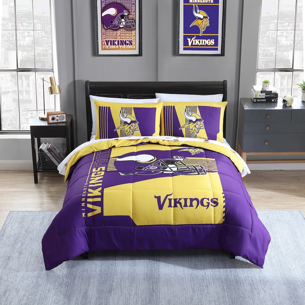 Minnesota Vikings FULL Bed in a Bag Set