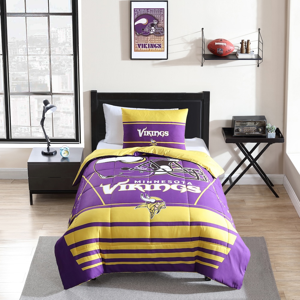 Minnesota Vikings Twin Comforter Set with Sham