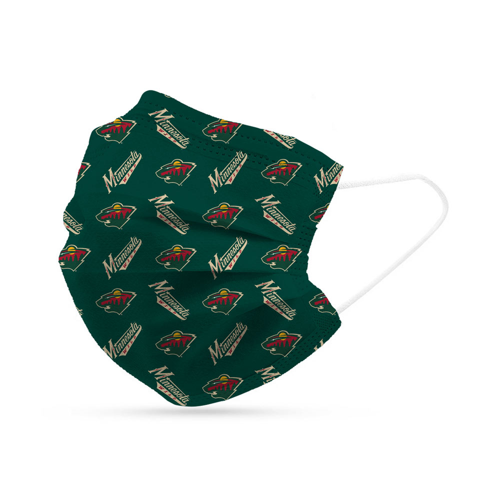 Minnesota Wild Disposable Face Covering Masks (pk of 6)