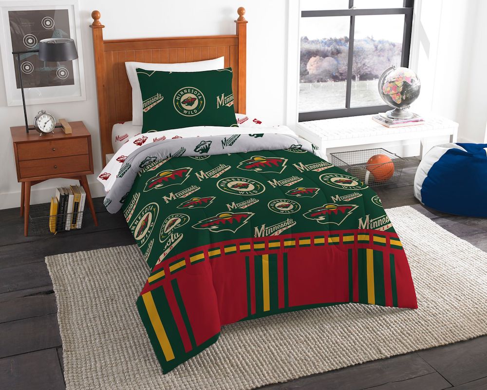 Minnesota Wild TWIN Bed in a Bag Set