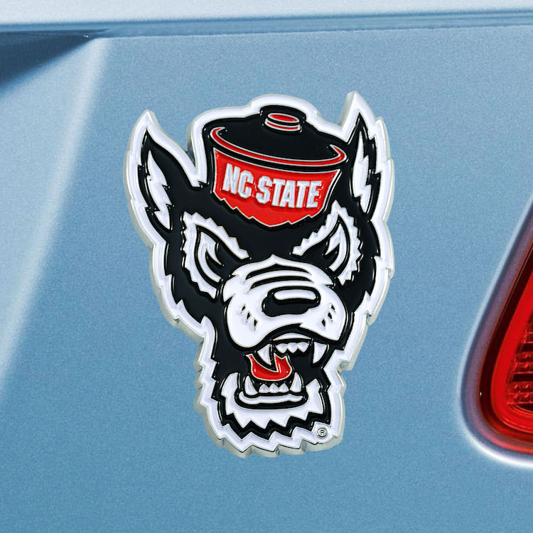 North Carolina NC State Wolf Metal Auto Emblem