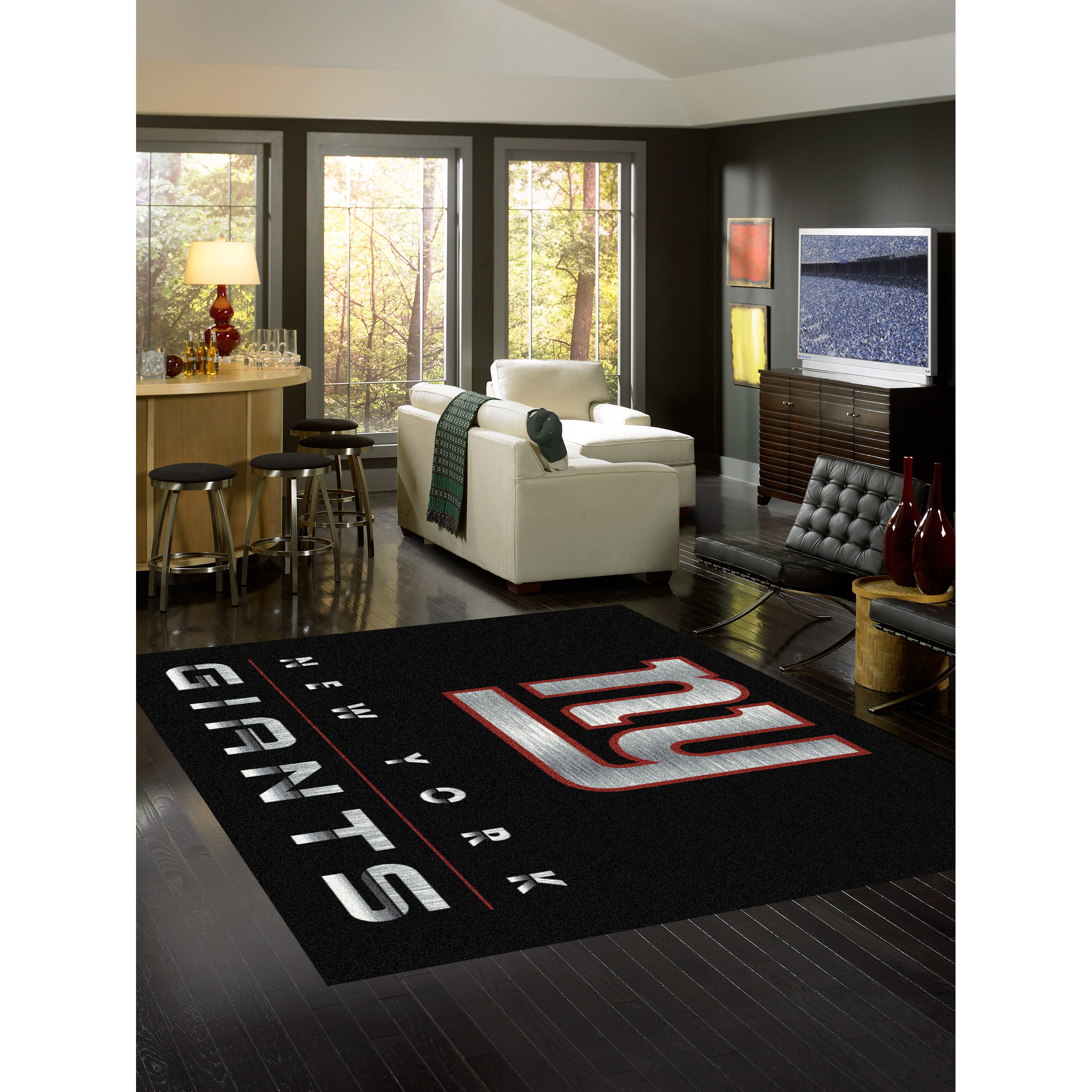 New York Giants 6 X 8 CHROME Rug