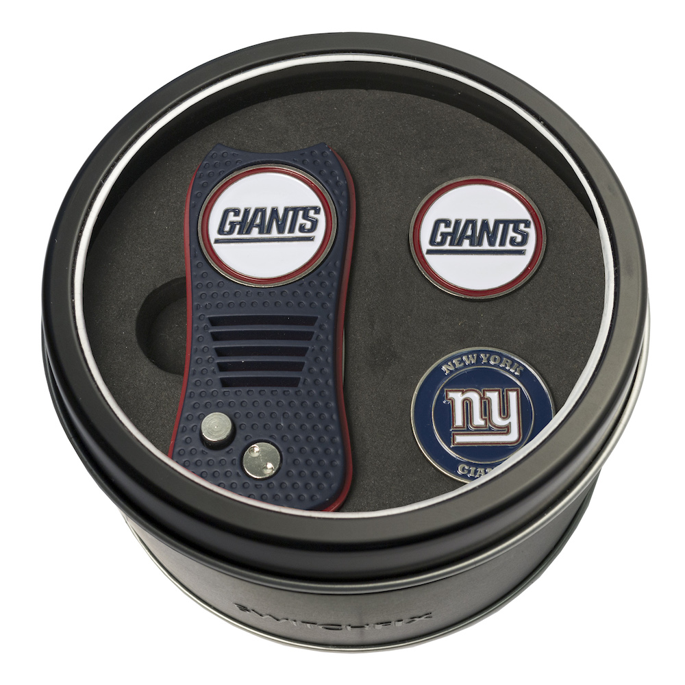 New York Giants Switchblade Divot Tool and 2 Ball Marker Gift Pack