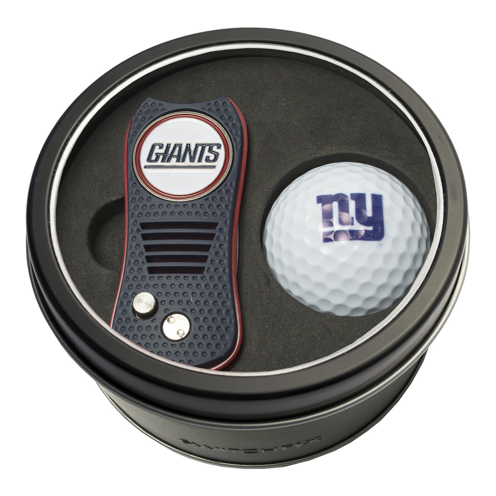New York Giants Switchblade Divot Tool and Golf Ball Gift Pack