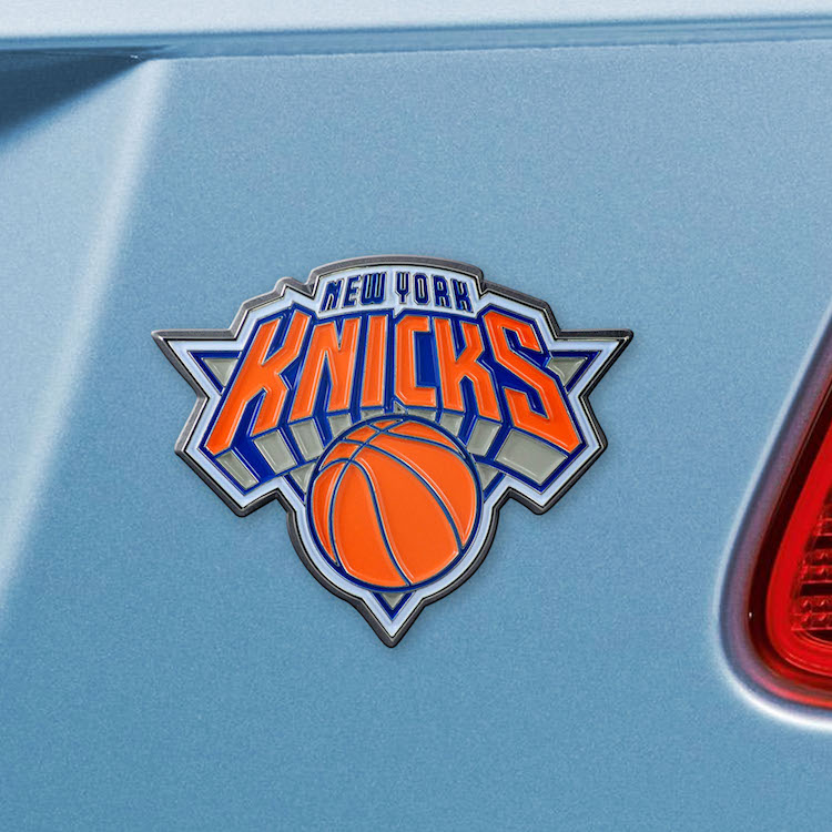 New York Knicks Color Metal Auto Emblem