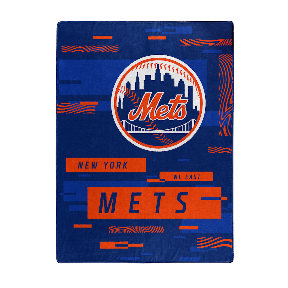New York Mets Large Plush Fleece Raschel Blanket 60 x 80