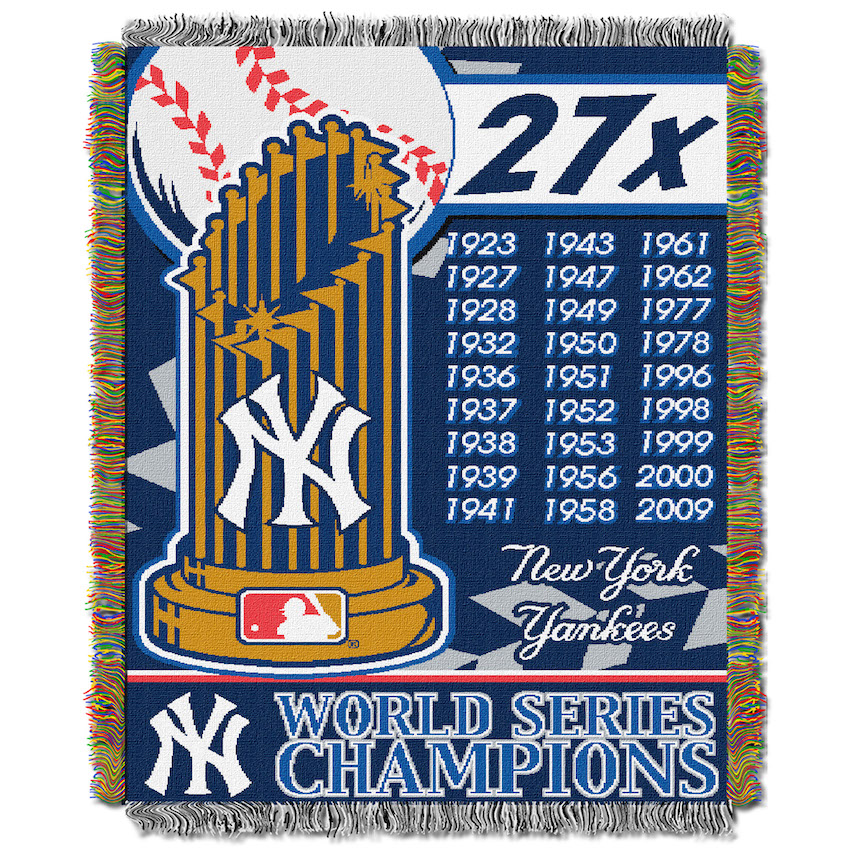 New York Yankees Commemorative World Series Tapestry Throw - Buy at KHC  Sports
