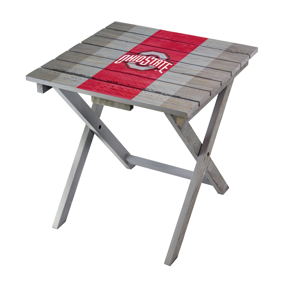 Ohio State Buckeyes Wooden Adirondack Folding Table